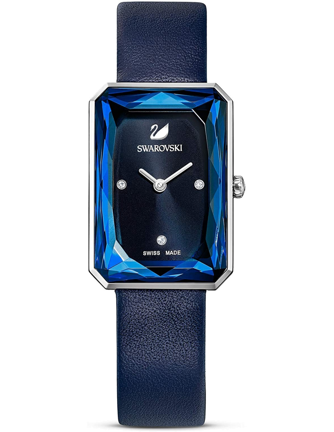 Montre Femme rectangulaire Swarovski Uptown 5547713 bracelet cuir b