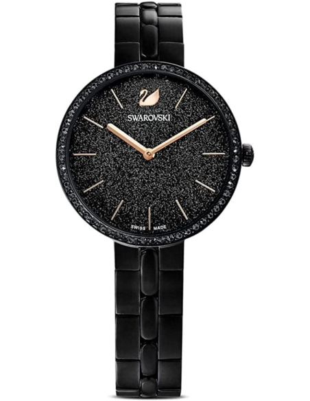 Chic Time | Montre Femme Swarovski Cosmopolitan 5547646 Noire en poudre de diamants | Prix : 138,00 €