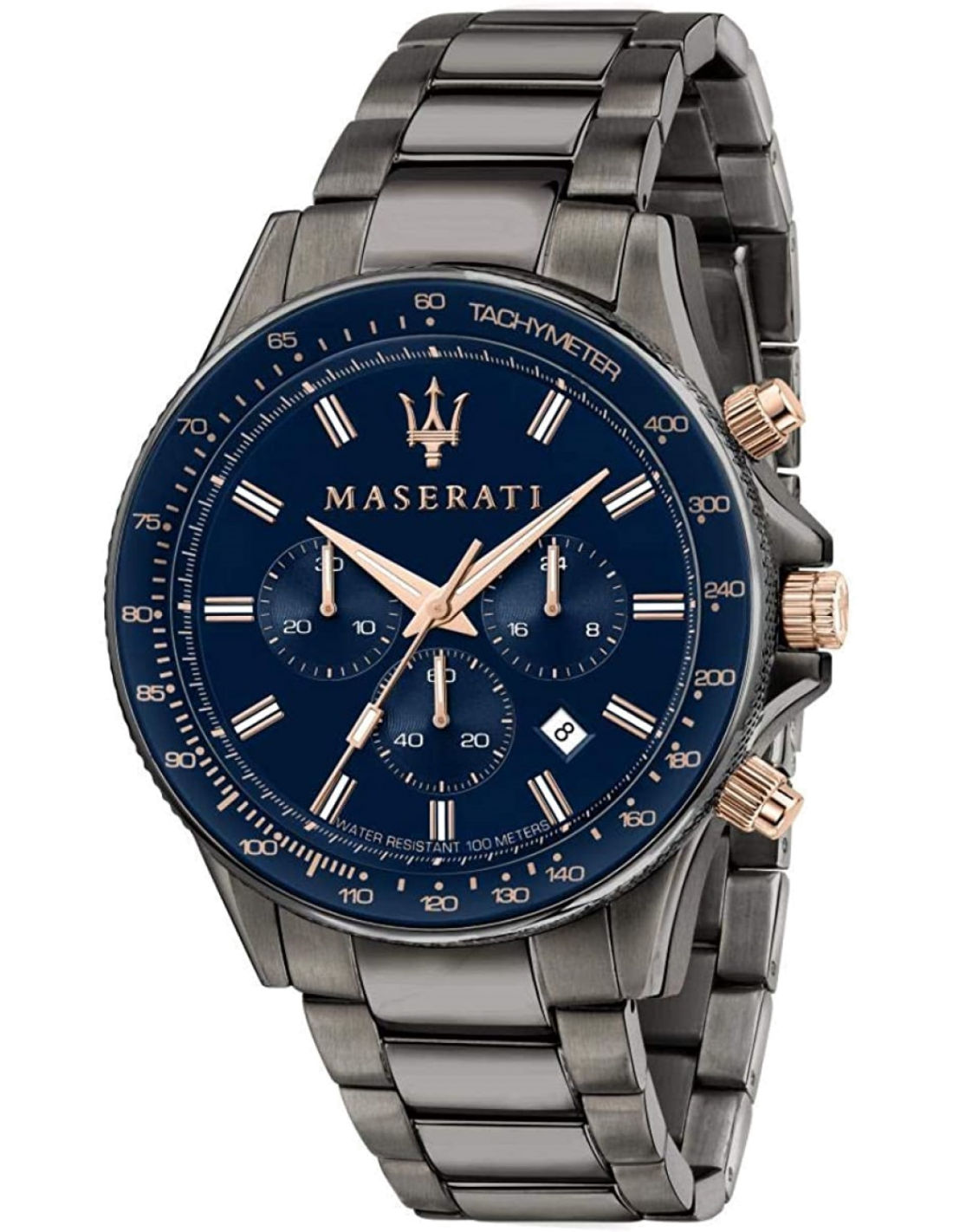 Montre Maserati Sfida R8873640001 chronom tre bleu d tails or rose