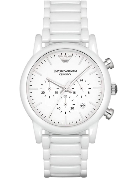 Chic Time | Montre Emporio Armani Luigi Ceramica AR1499 en céramique blanche | Prix : 183,60 €