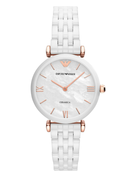 Chic Time | Montre Emporio Armani Ceramica AR1486 Bracelet blanc en céramique high-tech | Prix : 239,50 €