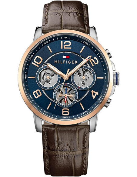 Chic Time | Tommy Hilfiger Keagan Men's Watch 1791290 Brown Leather Strap | Buy at best price