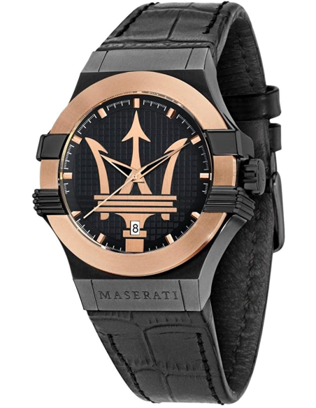 Chic Time | Men's Watch Maserati Potenza R8851108032 Black Steel and Rose Gold | Buy at best price