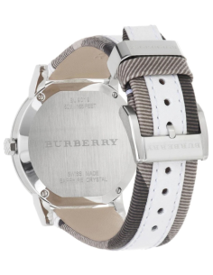 Chic Time | Montre Burberry Trench Check BU9019 Bracelet cuir blanc | Prix : 239,40 € 2 Chic Time | Montre Burberry Trench Check BU9019 Bracelet cuir blanc | Prix : 239,40 € 2