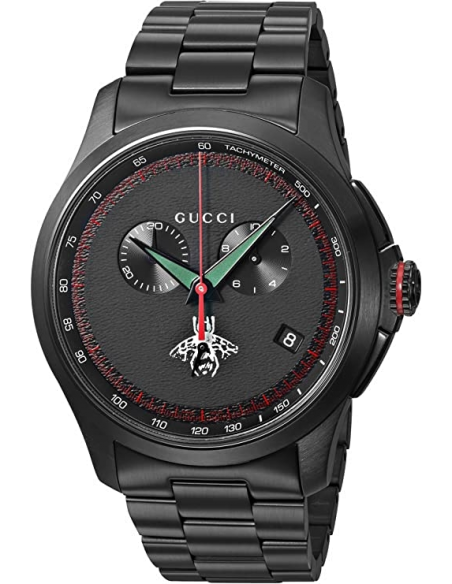 Chic Time | Montre Homme Gucci G-Timeless XL Chrono YA126269 Acier inoxydable noir | Prix : 675,00 €