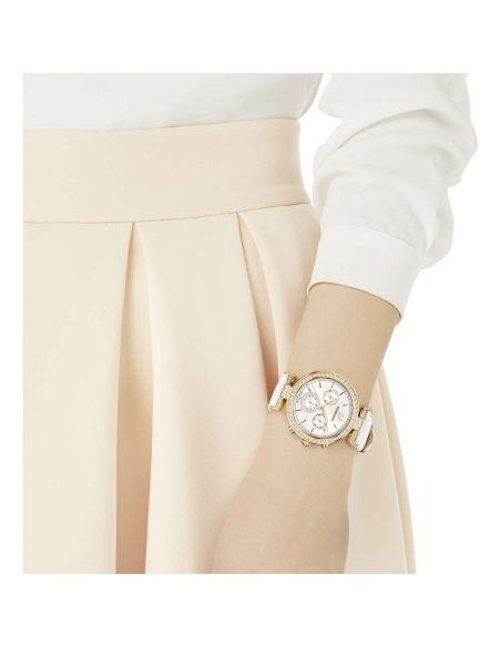 Chic Time | Montre Femme Swarovski Era Journey 5295369 Bracelet en cuir blanc | Prix : 227,40 €