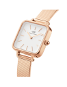 Chic Time | Montre Daniel Wellington Quadro Studio carée or rose cadran blanc | Prix : 209,00 €