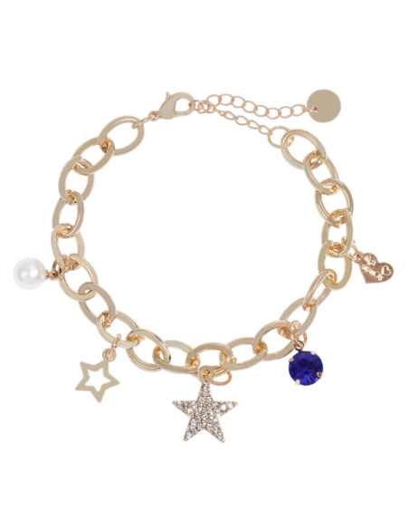 Chic Time | Bracelet à breloques Victoria Bradley en acier plaqué doré | Prix : 32,50 €