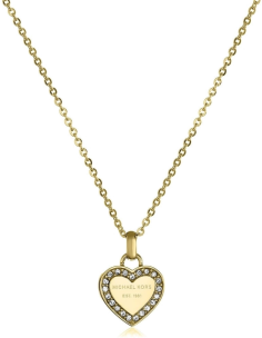 Chic Time | Collier Michael Kors MKJ3969710 coeur orné de brillants en acier doré | Buy at best price Chic Time | Collier Michael Kors MKJ3969710 coeur orné de brillants en acier doré | Buy at best price