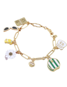 Chic Time | Bracelet à breloques Kate Spade en acier inoxydable doré | Prix : 57,00 € Chic Time | Bracelet à breloques Kate Spade en acier inoxydable doré | Prix : 57,00 €
