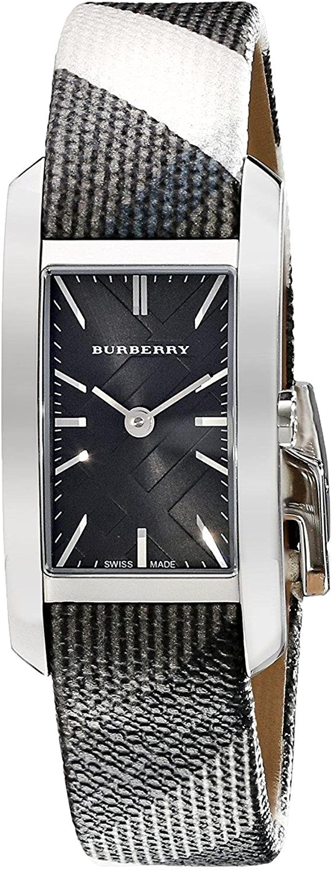 Rectangular Burberry watch BU9505 black leather strap at 323,95 € ➤...