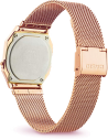 Chic Time | Montre retro Casio Collection Vintage A700WEM affichage digital maille milanaise doré rose  | Prix : 40,00 €