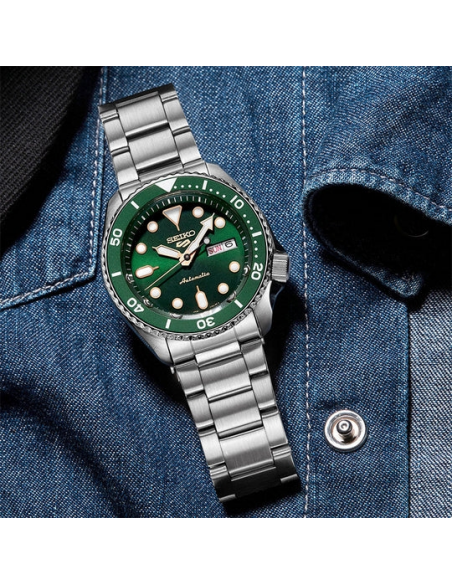 Chic Time | Seiko 5 dive automatic SRPD63 green dial men's watch | Buy at best price