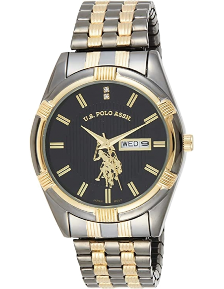 Chic Time | Men's US Polo watch in two-tone gray and gold metal | Buy at best price