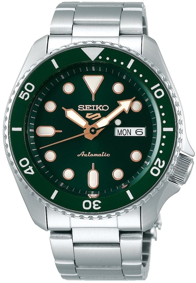 Montre Seiko 5 sport de plongée SRPD63K1 avec son cadran vert et dateur