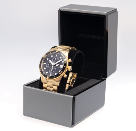 Chic Time | Montre Homme Emporio Armani Sport AR5857 Chronomètre cadran noir | Prix : 239,40 €