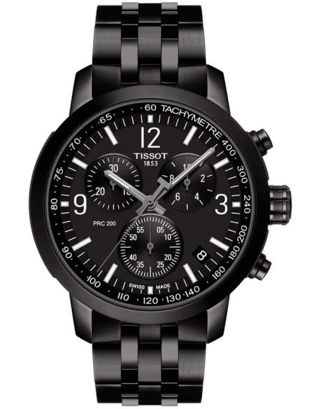 Chic Time | Tissot PRC 200 Chronograph quartz T1144173305700 black stainless steel watch | Buy at best price