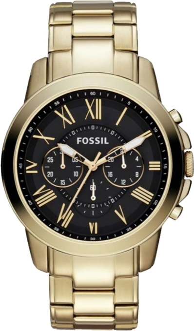 Chic Time | Montre Homme Fossil FS4815 Grant bracelet acier doré jaune | Buy at best price