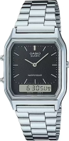 Chic Time | Montre Casio collection vintage AQ-230A-1DMQ cadran noir | Prix : 49,00 €