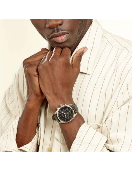 Chic Time | Montre Hugo Boss Champion 1513816 bracelet cuir perforé noir | Prix : 251,30 €