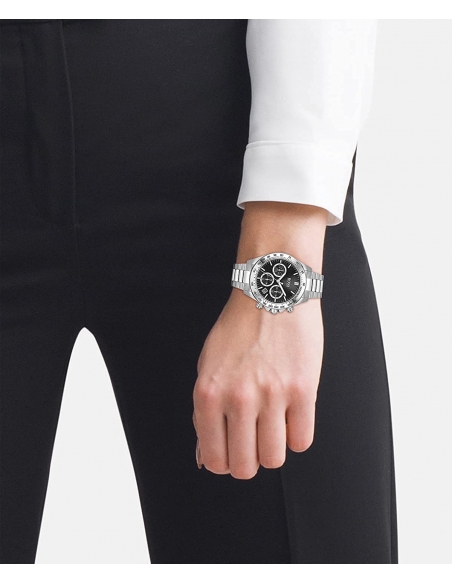 Chic Time | Women's watch Hugo Boss Sport Lux 1502614 black dial steel strap | Buy at best price