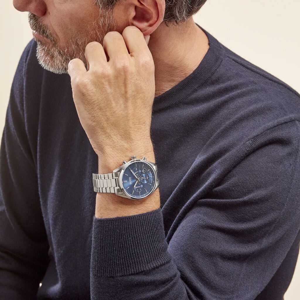 Stainless steel mens online hugo boss watches