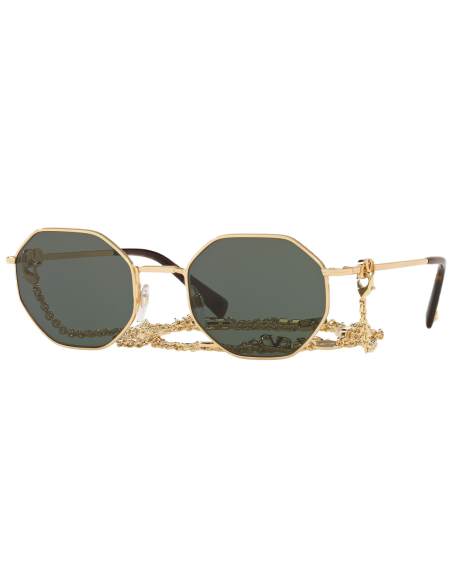 Chic Time | Valentino Garavani VA2040 Hexagonal Sunglasses with chain | Buy at best price