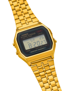 Chic Time | Montre Casio Collectio Vintage digitale A159WGEA-1EF en métal doré or jaune cadran noir | Prix : 41,30 € 2 Chic Time | Montre Casio Collectio Vintage digitale A159WGEA-1EF en métal doré or jaune cadran noir | Prix : 41,30 € 2