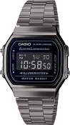 Chic Time | Montre Casio Collection Vintage A168WEGG-1BEF cadran noir digitale en métal noir | Prix : 41,30 €