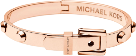 Chic Time | Michael Kors Bangle Astor MKJ1821791 bracelet in pink gold steel and rivets | Buy at best price