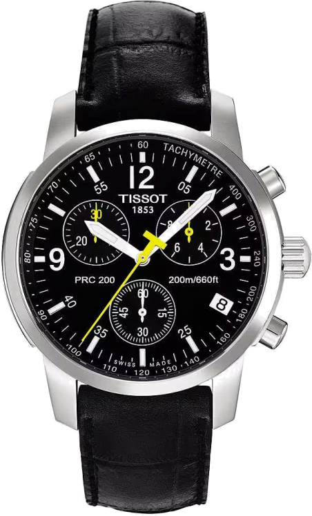 Chic Time | Montre Tissot T-Sport PRC200 T17152652 bracelet en cuir noir | Prix : 304,00 €