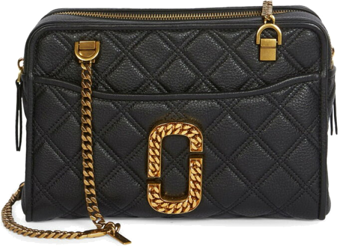 Marc jacobs black quilted bag discount
