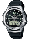 Chic Time | Montre Homme Casio Collection AQ-180W-1BVEF Cadran rond mixte analogique et digital bracelet noir | Prix : 50,00 €