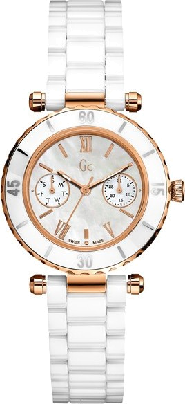 Chic Time | Montre Femme Guess Collection GC I42004L1 Montre En Céramique Blanche | Prix : 423,90 €