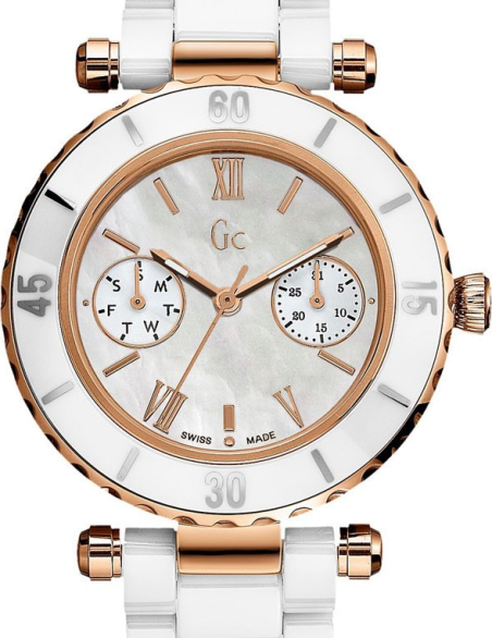 Chic Time | Montre Femme Guess Collection GC I42004L1 Montre En Céramique Blanche | Prix : 423,90 €