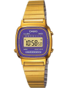 Chic Time | Montre Femme digitale Casio Vintage LA670WEGA-6EF dorée cadran violet | Prix : 30,00 €