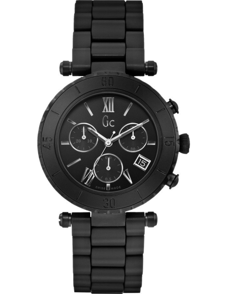 Chic Time | Montre Femme GC Guess Collection Diver Chic X43002M2S Bracelet en céramique noir | Prix : 580,30 €