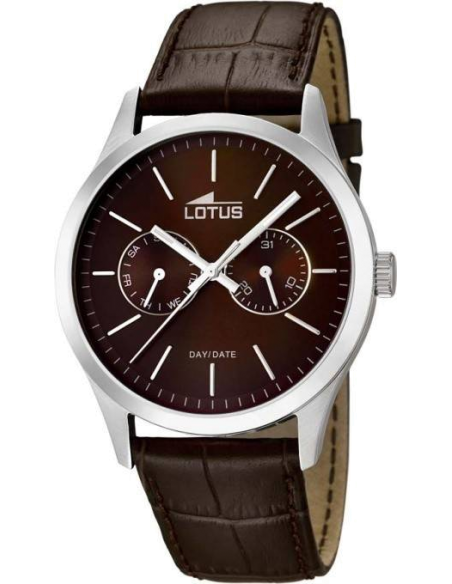 Chic Time | Montre Homme Lotus Minimalist L15956/2 bracelet et cadran de couleur marron | Prix : 89,00 €