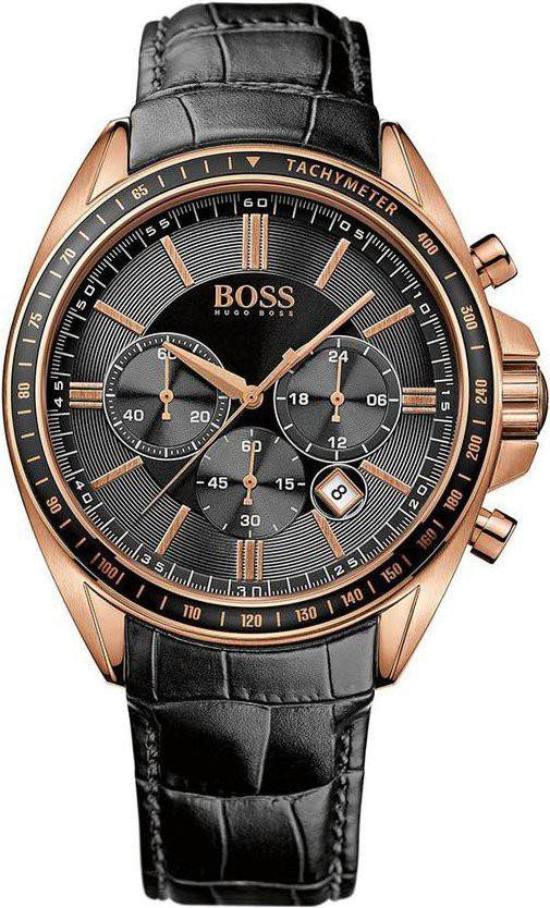 Chic Time | Montre Homme Hugo Boss 1513092 Bracelet noir en cuir  | Prix : 343,20 €