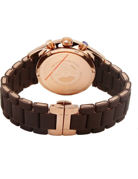 Chic Time | Montre Homme Emporio Armani Sportivo AR5890 bracelet silicone marron | Prix : 239,40 €