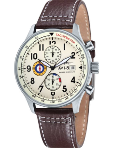 Chic Time | Montre Homme AVI-8 Hawker Hurricane AV-4011-04 Marron | Prix : 249,00 € Chic Time | Montre Homme AVI-8 Hawker Hurricane AV-4011-04 Marron | Prix : 249,00 €