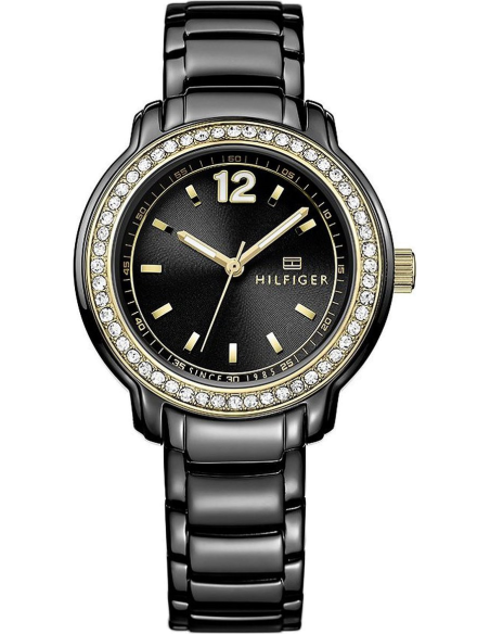 Chic Time | Montre Femme Tommy Hilfiger 1781495 Maillons larges en acier inoxydable noir | Prix : 169,00 €